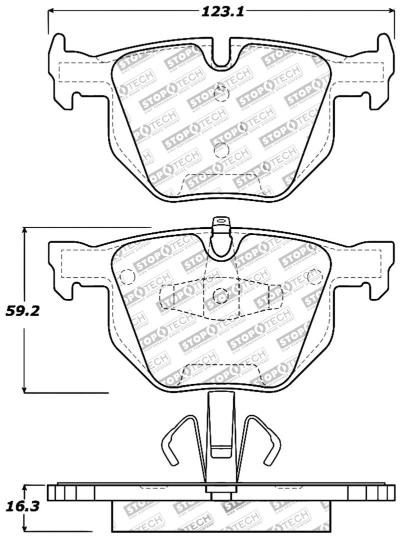 Plaquettes de frein arrière StopTech Performance pour BMW Série 330 (sauf E90) / Série 335 07-09