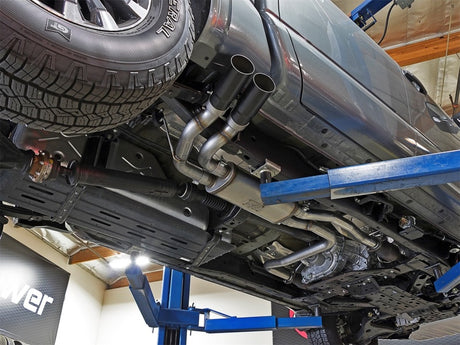Échappement arrière de catalyseur aFe POWER Rebel Series 2-1/2 po 409 SS avec embouts noirs 16-17 Nissan Titan V8 5,6 L