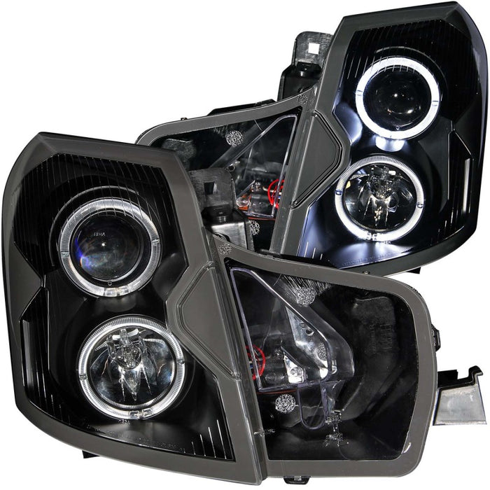 Phares de projecteur ANZO 2003-2007 Cadillac Cts avec halo noir