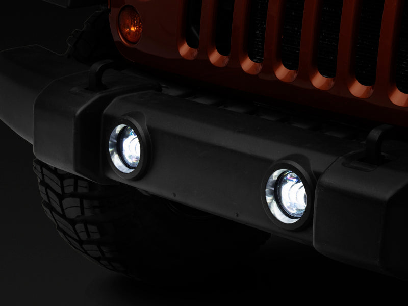 Feux antibrouillard à LED à trois barres Raxiom 07-22 Jeep Wrangler JK/JL Axial Series - Blanc