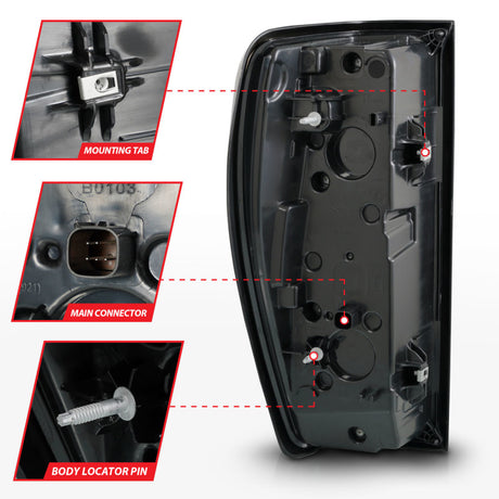 Feu arrière de rechange à LED noir fumé Anzo 19-23 pour GMC Sierra 1500/2500HD/3500HD