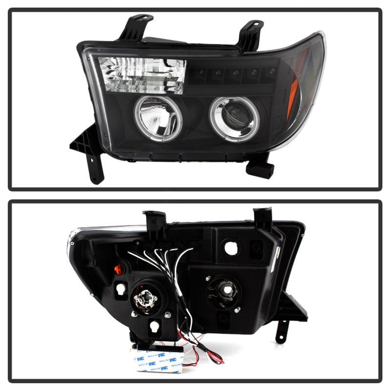 Phares de projecteur Spyder Toyota Tundra 07-13 CCFL Halo LED Blk PRO-YD-TTU07-CCFL-BK
