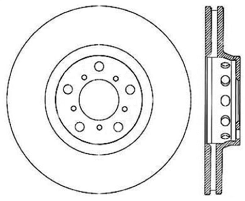 Rotor avant gauche percé StopTech 00-03 BMW M5