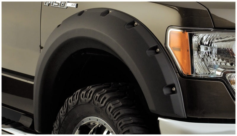 Élargisseurs de toit style poche Bushwacker 09-14 Ford F-150 Max, 2 pièces, couverture étendue - Noir