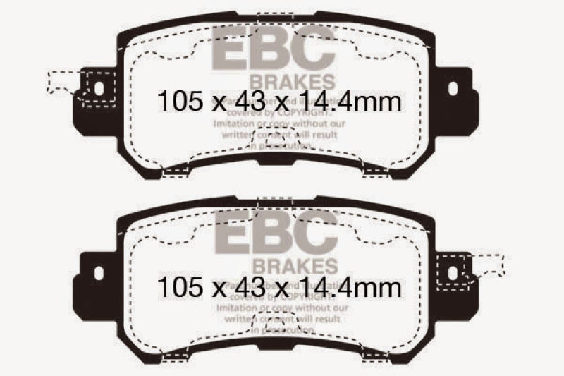 EBC 12+ Mazda CX-5 2 Greenstuff Rear Brake Pads