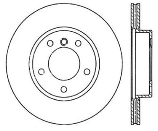 StopTech 96-02 BMW Z3 / 03-01/06 Z4 / 11/91-98 318i/iS / 04/98-00 318Ti Drilled Left Front Rotor