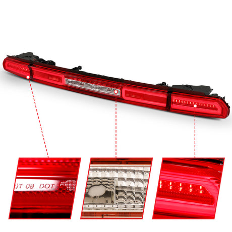 Feux arrière à LED ANZO 08-10 Dodge Challenger - Rouge/transparent avec clignotant séquentiel