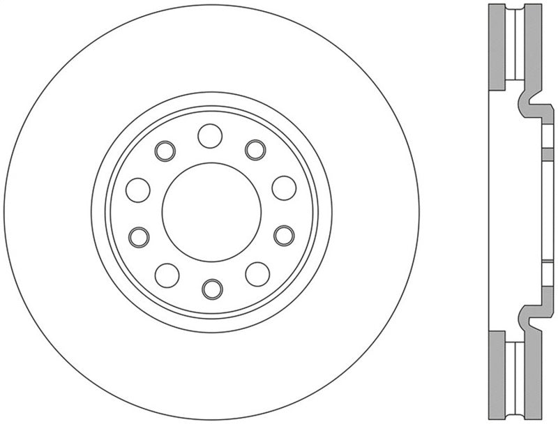 Rotor avant gauche rainuré et percé StopTech 13+ Dodge Dart Performance