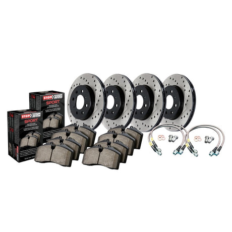 Pack essieu sport rotor percé, 4 roues