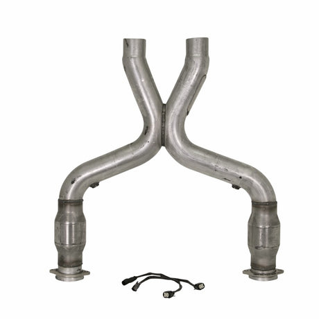 BBK 11-14 Mustang 5.0 Short Mid X Pipe avec convertisseurs catalytiques 3.0 pour collecteurs à tube long BBK