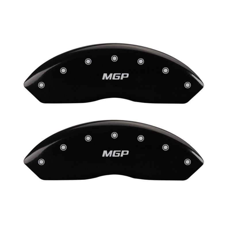 Couvre-étriers MGP 4 gravés avant et arrière MGP finition noire argent ch
