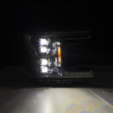 Phare de projet à LED AlphaRex 18-20 Ford F-150 NOVA Alpha Blk (style G2 de 14e génération)