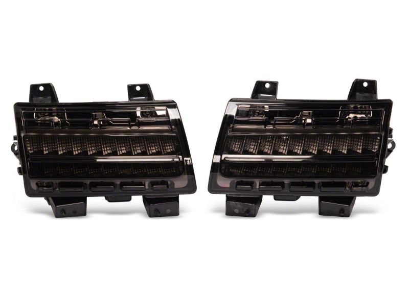 Feux de position latéraux à LED halogènes Raxiom 18-23 Jeep Wrangler Factory Axial Series - Fumés