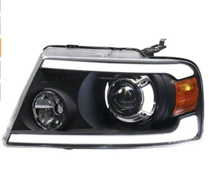Phares de projecteur à LED Raxiom 04-08 Ford F-150 Axial Series - Boîtier noir (lentille transparente)