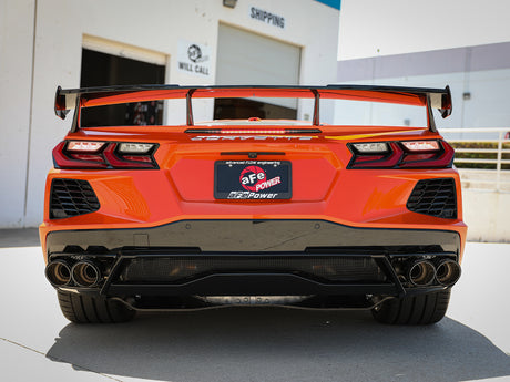 aFe MACH Force-Xp 3 po à 2-1/2 po 304SS Cat-Back 2020 Chevy Corvette (C8) 6,2 L - Embout en fibre de carbone