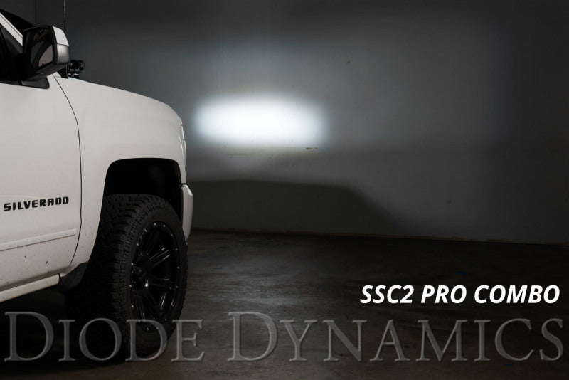 Kit d'éclairage de fossé à LED Diode Dynamics 14-19 Silverado/Sierra SS3 - Combo blanc Pro