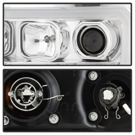 Phares de projecteur Spyder GMC Sierra 1500/2500/3500 07-13 V2 - Chrome PRO-YD-GS07V2-LBDRL-C