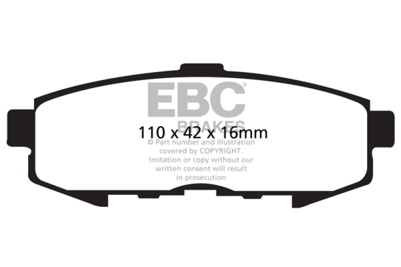 Plaquettes de frein arrière EBC 04-06 Mazda MPV 3.0 Ultimax2