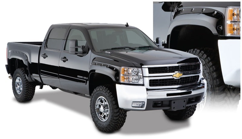 Bushwacker 07-13 Chevy Silverado 1500 Fleetside Pocket Style Flares 4 pièces 69,3 po - Noir