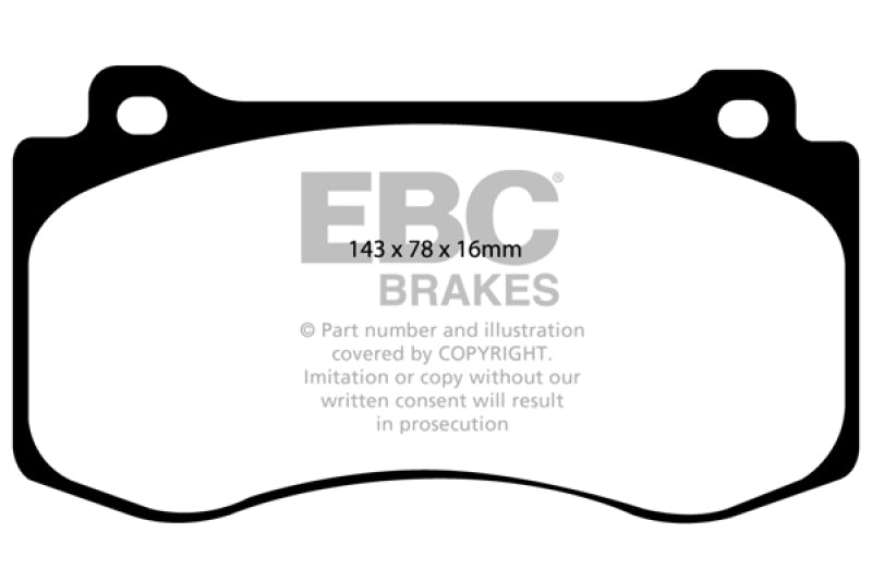 Plaquettes de frein avant extra-robustes EBC 06-10 Jeep Grand Cherokee SRT-8 6.1L