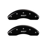 MGP 4 Caliper Covers Engraved Front & Rear MGP Black Finish Silver Characters 2011 Kia Optima