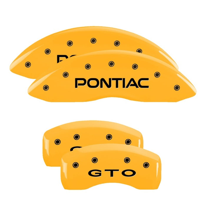 MGP 4 Caliper Covers Engraved Front Pontiac Rear Gto Yellow Finish Black Char 2004 Pontiac GTO