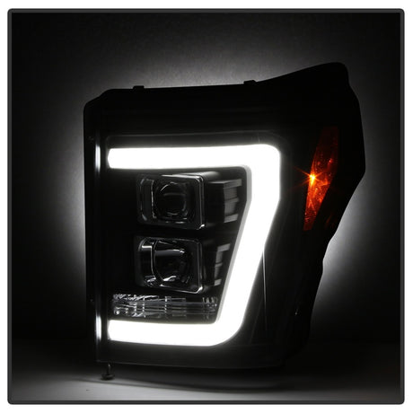 Phares de projecteur Spyder Ford F-250/F-350/F450 Super Duty 11-16 V2 - Noir (PRO-YD-FS11V2-LB-BK)