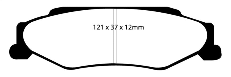 Plaquettes de frein arrière Redstuff EBC 03-04 Cadillac XLR 4.6