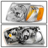 Phares de style OEM xTune 01-03 Ford Explorer Sport 4 pièces avec coins - Chrome (HD-JH-FEXP01-ST-C)