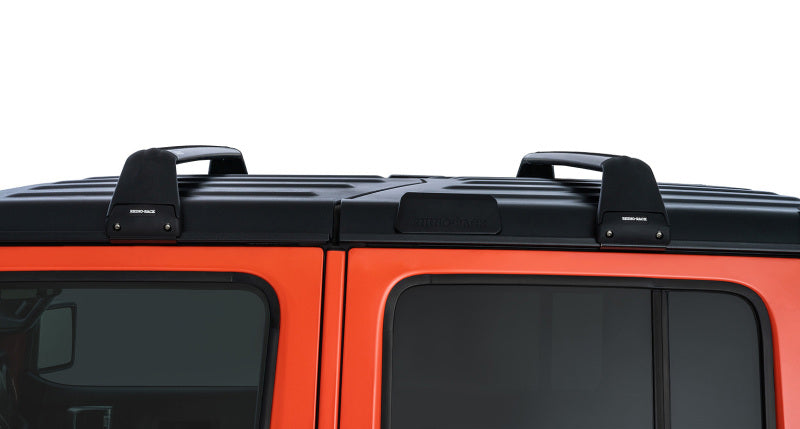 Barres de toit Rhino-Rack 07-22 pour Jeep Wrangler JK/JL 4 portes Hard Top Vortex SG 2 barres - Noir