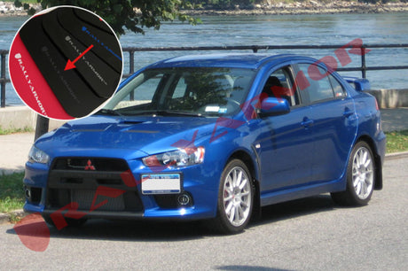 Bavette garde-boue Rally Armor 08-17 Mitsubishi EVO X noire UR avec logo gris