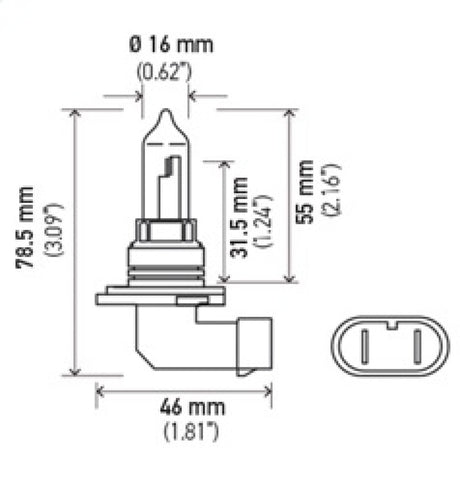 Ampoule Hella 9005 12V 65W P20D T4 +50 (2)