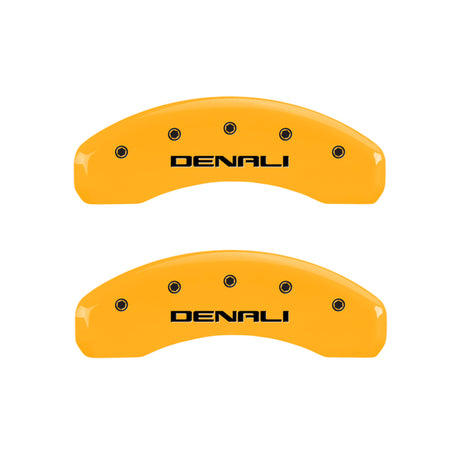 Couvre-étriers MGP 4 gravés avant et arrière, finition jaune Denali, noir Char 2003 GMC Safari