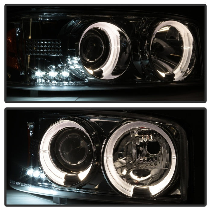 Phares de projecteur Spyder GMC Sierra 1500/2500/3500 99-06 LED Halo LED Chrome PRO-YD-CDE00-HL-C