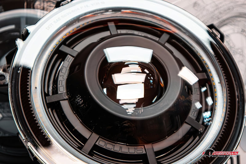 Phares de projecteur Oracle Oculus Bi-LED pour Jeep JL/Gladiator JT - Noir mat - 5 500 K VOIR LA GARANTIE