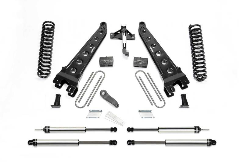 Système de bras de radiateur Fabtech 17-21 Ford F250/F350 4WD à essence 6 pouces avec bobines et amortisseurs DLSS