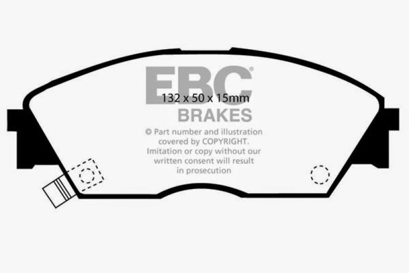 Plaquettes de frein avant EBC Greenstuff pour Honda Civic CRX 1.6 Si 90-92