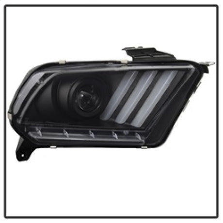Spyder 10-13 Ford Mustang - Halogène - Phares de projecteur - Signaux LED - Noir (PRO-YD-FM2010V2-BK)