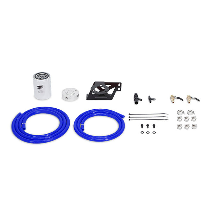 Kit de filtration de liquide de refroidissement Mishimoto 08-10 Ford 6,4 L Powerstroke - Bleu