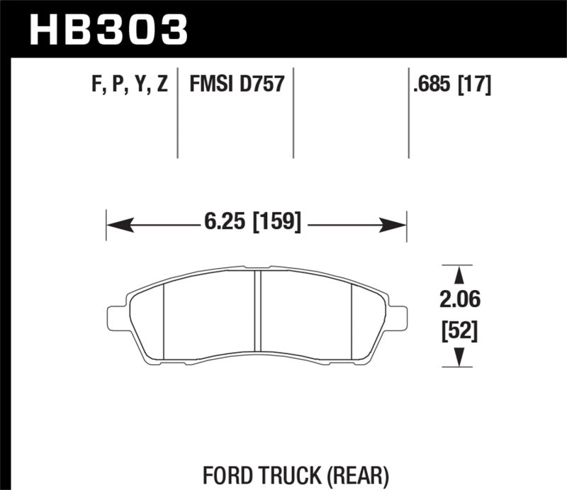 Plaquettes de frein arrière LTS pour Cadillac Excursion 99-05 / Ford F-250/F-350 Super Duty Pickup 99-04