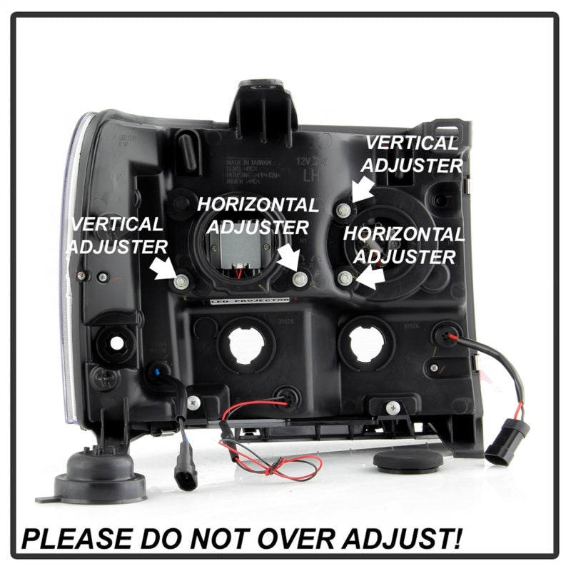 Phares à DEL Spyder GMC Sierra 1500/2500/3500 07-13 Denali 08-13 Noir PRO-YD-GS07V2PL-BK