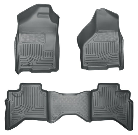 Revêtements de sol gris Husky Liners 03-08 Dodge Ram 1500/2500/3500 Quad Cab WeatherBeater Combo