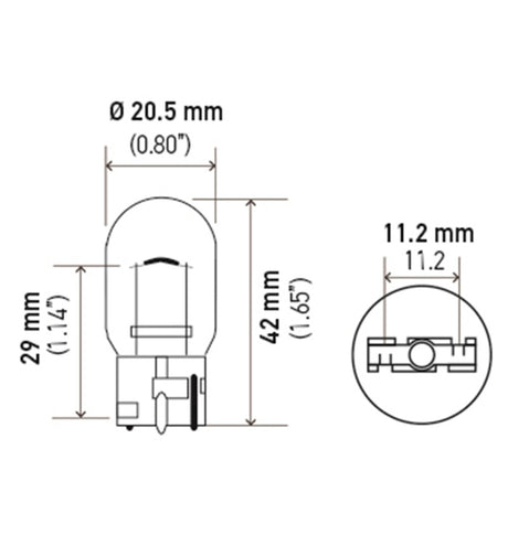 Ampoule Hella 7441 12V 27W W3X16d T6.5