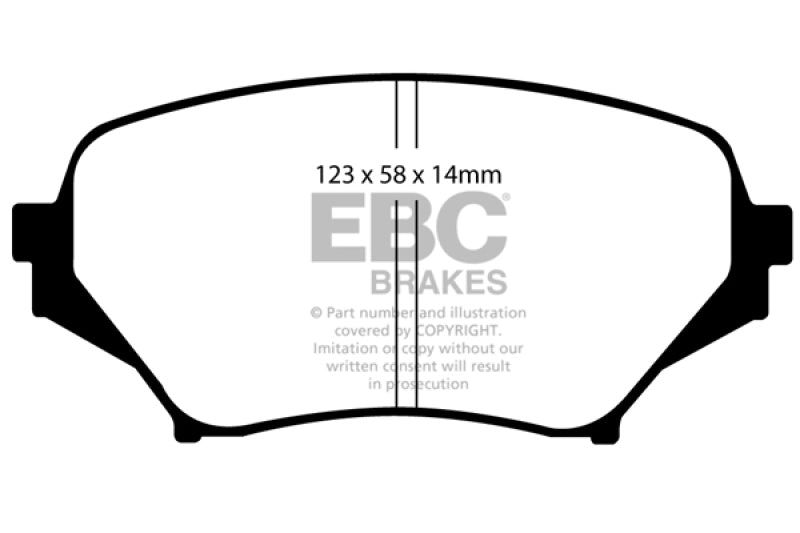 Plaquettes de frein avant Redstuff EBC 06-15 Mazda Miata MX5 2.0