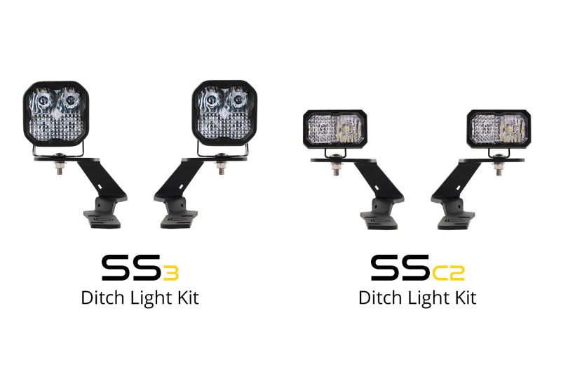 Kit de feux de fossé à DEL Diode Dynamics 19-21 pour Ford Ranger Stage Series 2 pouces - Combo blanc Pro