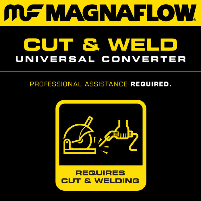 MagnaFlow Conv Univ 2,25 po Entrée/Sortie Centre/Centre Ovale Corps 12 po L x 6,5 po L x 16 po L hors tout