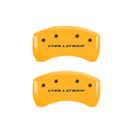 Couvre-étriers MGP 4 gravés F &amp; R Block/Challenger Yellow Finish Black Char 2006 Dodge Charger