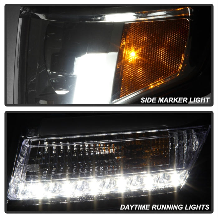 Phares de projecteur Spyder Chevy Tahoe / Suburban 2015-2016 - DRL LED - Fumée PRO-YD-CTA15-DRL-SM