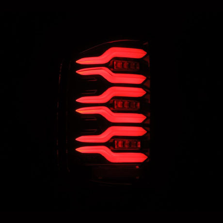 Feux arrière à LED AlphaRex 14-18 Chevy Silverado 1500 Luxx-Series Alpha-Black avec Activ Light/Seq Signal