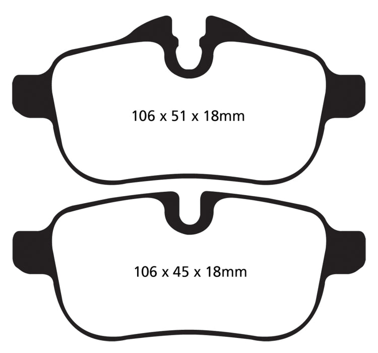 Plaquettes de frein arrière EBC 09+ BMW Z4 3.0 (E89) Greenstuff